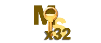 Символ изображения для KMS-активатора x32, обозначающий его функцию и внешний вид