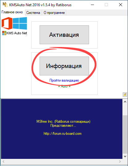 Кнопка для получения информации в KMSAuto Net